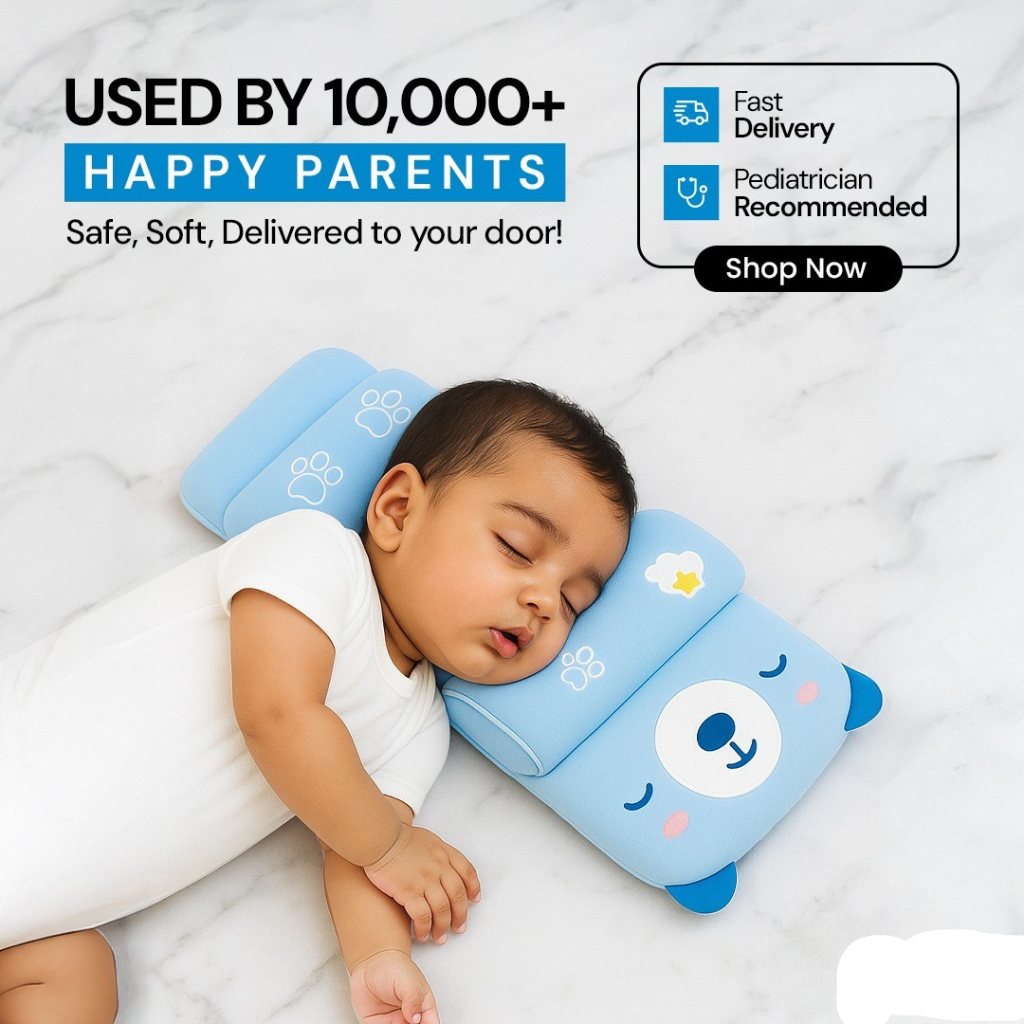 Baby Shaping Head Support Pillow - Assorted Colour